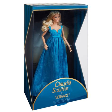 barbie claudia schiffer x versace dtc exclusive doll|claudia schiffer versace barbie.